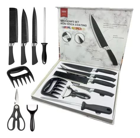 Kit Facas De Churrasco Antiaderente Corte Fio Navalha Inox Frete grátis