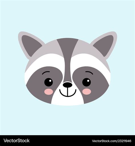 Raccoon Face Cartoon