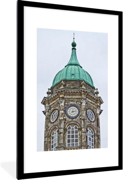 Fotolijst Incl Poster Klok Toren Kasteel Dublin 80x120 Cm