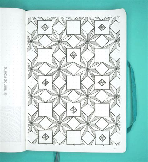 Geometric Stars Pattern Step By Step Tutorial Mario Patterns