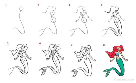 How To Draw A Step By Step Mermaid