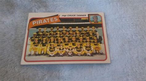 Team Checklist Chuck Tanner Manager Pittsburgh Pirates Topps