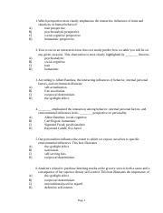 Tb Module Multiple Choice Rtf A B C D Which Perspective Most