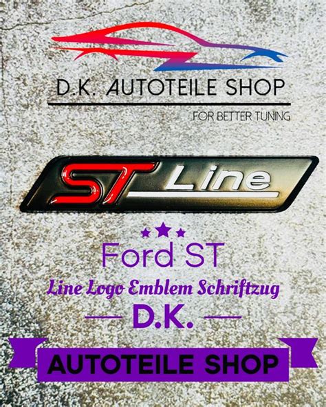 Ford St Line Emblem Schriftzug Logo Aus Metall Schwarz Neu Kaufen