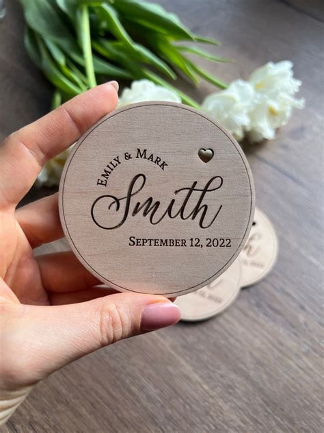 Personalized Wood Coasterswedding Coasters In Bulkengraved Etsy