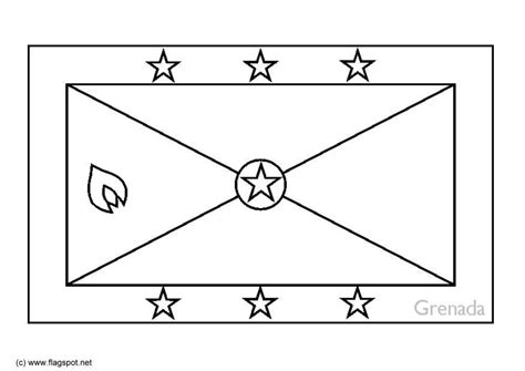 Coloring Page flag Grenada - Free printables - Img 6328