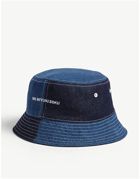 Mki Miyuki Zoku Patchwork Denim Bucket Hat Selfridges Patchwork