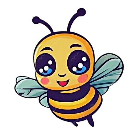 Cartoon Bee Vector Drawing, Cartoon Bee, Drawing, Bee PNG Transparent