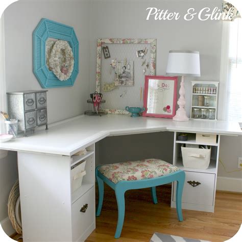 Pitterandglink {craft Room Corner Desk}