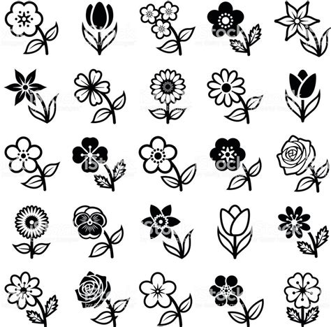 Flower icon collection - vector illustration | Comment dessiner une fleur, Doodling de fleurs ...