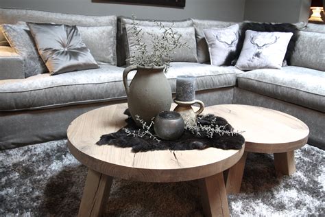 Ronde Eiken Salontafels Alle Maten En Kleuren Wooden Sofa Designs