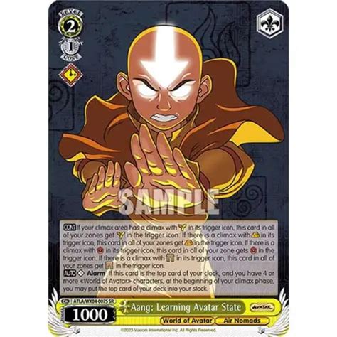 Weiss Schwarz Trading Card Game Avatar The Last Airbender Chibi Promo