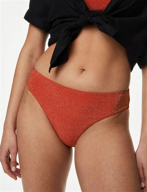 Kahverengi Sim Detaylı Yüksek Bel Bikini Altı T52008910L Marks