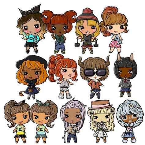 Chibi Gyaru Zodiac By Heirofglee On Deviantart