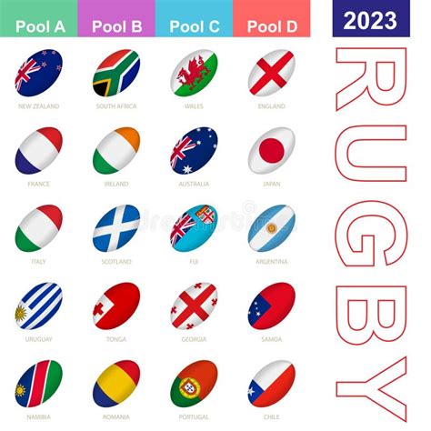 Rugby World Cup Flags Stock Illustrations Rugby World Cup