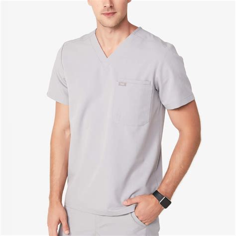 Mens Two Pocket Scrub Top Leon Figs