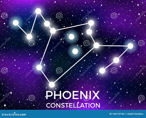 Constelaci N De Phoenix Cielo Nocturno Estrellado Muestra Del Zodiaco