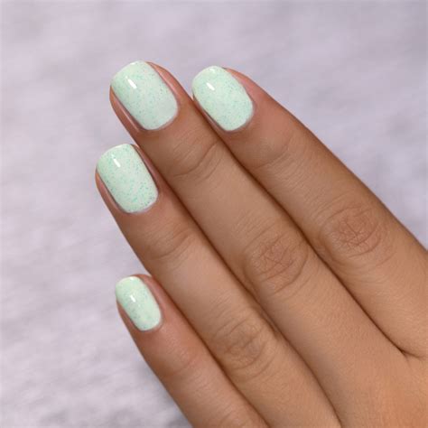 Dew Drop Pastel Mint Speckled Nail Polish By Ilnp