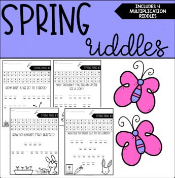 Spring Multiplication Riddles Jokes By Jenna Townsend Tpt