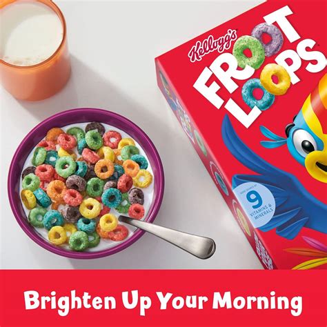 Kelloggs Froot Loops Cereal Para Desayuno Frío Sabor A Frutas