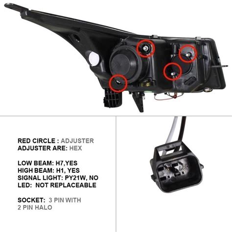 Spyder PRO YD CCRZ11 DRL BK Signature Series Black Halo Projector