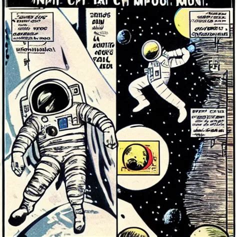 Astronaut On The Moon By Wally Wood Comic Book Art Stable Diffusion