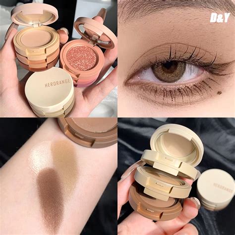 Waterproof Long Lasting Matte Eye Shadow Palette 3 Color Cute Nude