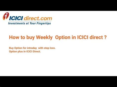 How To Buy Bank Nifty Option In ICICI Direct Buy Option For Intraday