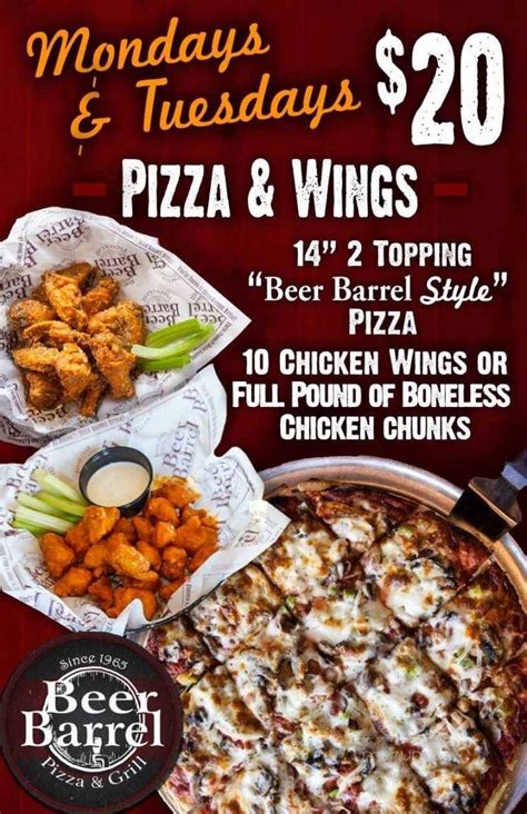 Beer Barrel Pizza Menu In Lima Oh Order Delivery And Reviews