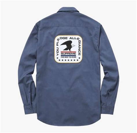 Supreme Fuck What You Heard Button Down Shirt Supreme You Pledge Allegiance PNG Image