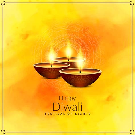 Abstract Happy Diwali Festival Greeting Background Vector Art At