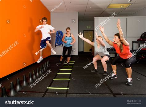 Teenagers Working Out Together In A Gym Stock Photo 83274430 Shutterstock