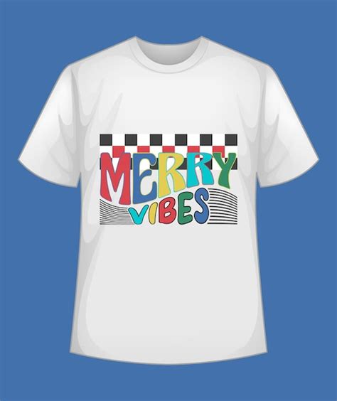 T shirt de tipografía con diseño colorido Vector Premium