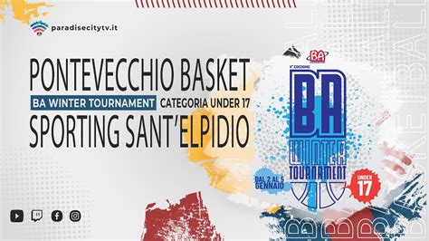 Ba Winter Tournament Game Pontevecchio Basket Vs