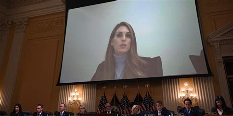 Trump Aide Hope Hicks Angry Jan 6 Texts We All Look Like Domestic