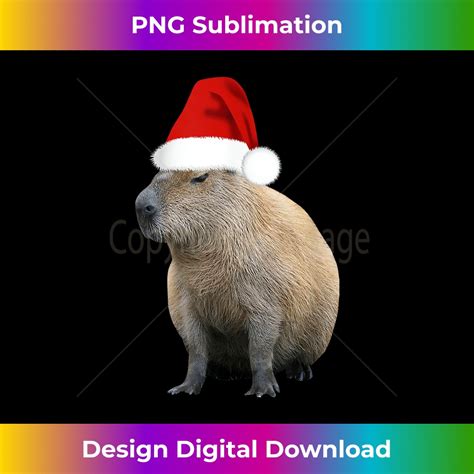 Christmas Capybara Santa Hat Urban Sublimation Png Design Inspire