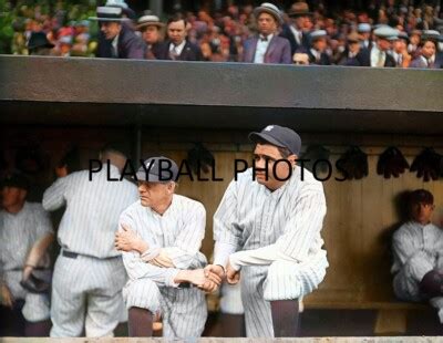 Babe Ruth Miller Huggins Colorized Print FREE SHIPPING EBay