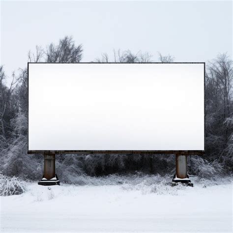 Blank Billboard Isolated On White Premium Ai Generated Image