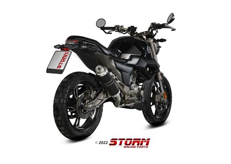 ZONTES ZT 125 G1 Exhaust Storm Gp Black Stainless Steel Z 001 LXSB Storm