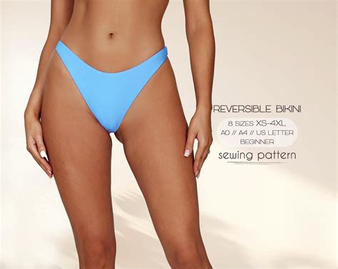 Bikini PDF Sewing Pattern Womens Swimsuit Digital Patterns Size XS XL Plus Size Sewing