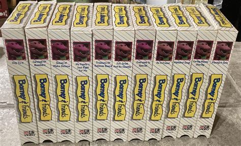 Lot Of 11 Barney And Friends Vhs Collection 1992 Time Life Video Etsy