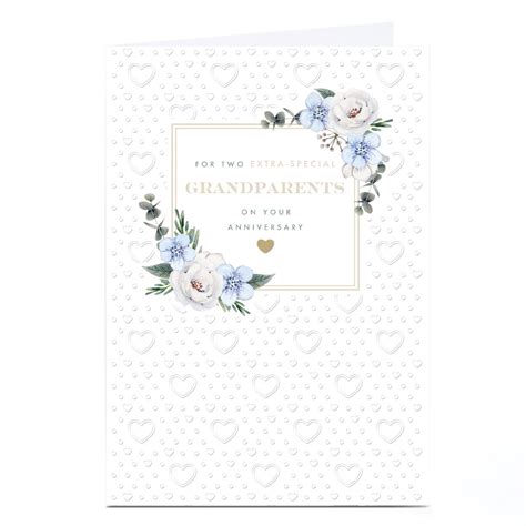 Buy Personalised Anniversary Card For Two Extra Special Grandparents