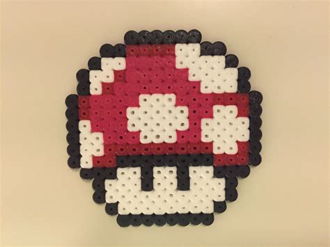 Perler Bead Mushroom Red Diy Perler Beads Perler Bead Templates