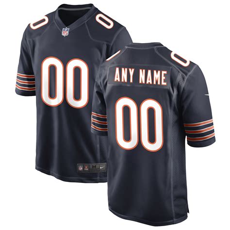 Mens Nike Navy Chicago Bears Custom Game Jersey