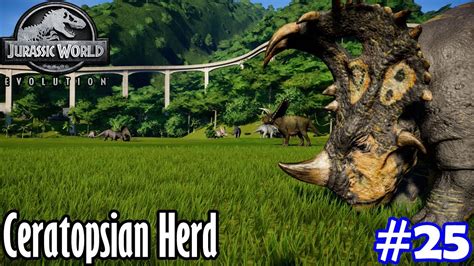 Jurassic World Evolution Ceratopsian Herd 25 Youtube