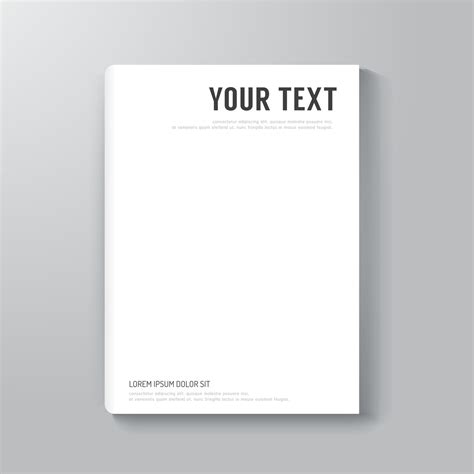 Cover Book mock-up Design Minimal Style Template can be used for E-Book