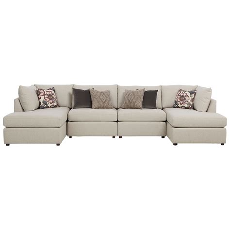 Bassett Beckham Transitional U Shaped Sectional Furniture Mart