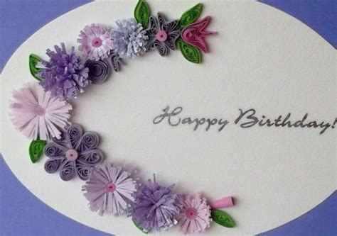 Quilled Birthday Card Handmade Greeting Paper By PaperDaisyCards