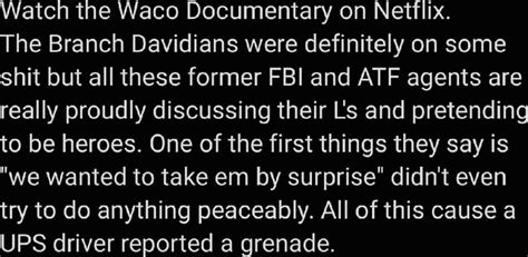 Watch the Waco Documentary on Netflix. The Branch Davidians were ...