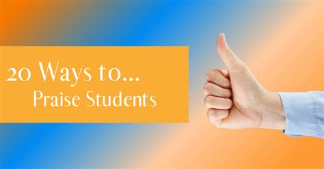 20 Ways to Praise Your Students